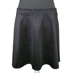 Aeropostale black brocade floral print pull-on skirt Size XL